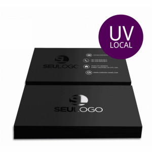 Cartão de Visita Laminação Fosca+ Verniz Local Frente e Verso Couchê 300g 9x5 4x4 Laminação Fosca com Verniz local Frente e Verso Corte Reto 